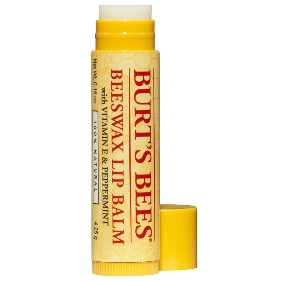 Burt's Bees Beeswax Lip Balm Original with Peppermint Vitamin E 3-Pack
